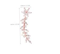 Hemobllo Rose Gold Rhinestone Ear Climbers for Women Lightweight Ear Cuff Earrings No Piercing Minimalist Leaf Design for Daily Wear and Special Occasions Gift Choice