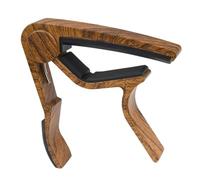 Hemobllo Rosewood Grain Acoustic Guitar Capo Trigger Clamp, Compatible with Acoustic and Electric Guitars, Lightweight Adjustable Key Clamp for Classical and Folk Music Players