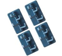 Hemobllo Rotatable Adhesive Hooks 4 Pcs Navy Blue ABS Self-Adhesive Wall Mounted Hooks for Household Utility Hanging Clothes