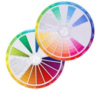 Hemobllo Rotatable Colour Wheel Chart for Creative Colour Mixing and Learning Paper Material with English Version Easy-to-use Visual Guide for Nail Art and Professional Use