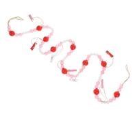 Hemobllo Rustic Wooden Beads Garland with Photo Hanging Clips, Bead String Wall Decor for Hanging Picture Display, Tassel Wooden Clip Photo Holder for Home Decoration