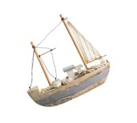 Hemobllo Sailboat Ornament Adornment in Wood Material Mediterranean Style Wooden Handcrafted Sailboat Model and Nautical Sailing Boat for Home Decor for Bedroom Or Car Decoration