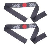 Hemobllo Samurai Headband 1 Pair Japanese Martial Arts Headgear Polyester for Karate Training and Costume Parties