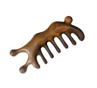 Hemobllo Sandalwood Scalp Massager Comb with Wide Teeth, Comfortable to Use, Wear Resistant Composite Material, Special Design for Head Meridian Massage and Hair Care