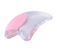 Hemobllo Scraping Treatment Crystal Plate Gua Sha Tool for Face Massage and Skincare in Pink Box