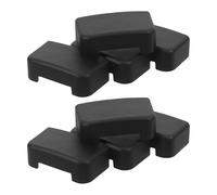 Hemobllo Seat rail end protection cover plug 8PCS Black ABS with scratch resistant noise reduction and dust prevention for car interior