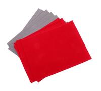 Hemobllo Self-Adhesive Flocked Cloths 10Pcs Red and Grey Waterproof Fabric for Jewellery Box Packaging and Furniture Renovation DIY Craft Sheets 20Cm X 15Cm
