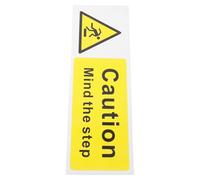 Hemobllo Self-adhesive Waterproof Caution Warning Stickers 30x10cm for Floors and Stairs, Mind The Step Safety Decals for Workplace and Outdoor Use