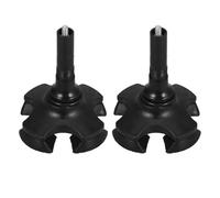 Hemobllo Self-Standing Heavy Duty Crutch Feet 2Pcs Non-Slip Walking Cane Tips Replacement with High Friction Pads for Senior Balance and Daily Walking