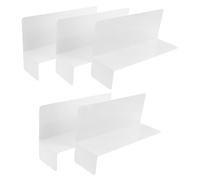 Hemobllo Shelf Dividers 5Pcs Plastic Separator Panels for Wardrobe Storage and Commercial Shelving