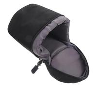 Hemobllo Shockproof Camera Lens Pouch with Thick Padded Interior, Portable Dslr Lens Storage Bag Compatible with Major Camera Brands, Zipper Closure Waist Bag for Photography Accessories