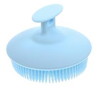 Hemobllo Silicone Body Scrubber Bathing Brush with Long Flexible Bristles, Massage Exfoliating Shower Brush for Women and Travel, Light Blue Supple Bathroom Scrubber for Skin Care