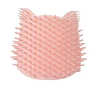 Hemobllo Silicone Cat Massage Brush Pink Large Pet Grooming Corner Comb for Cats Wet Dry Use Hair Removal Scratcher and Body