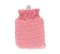 Hemobllo Silicone Hot Water Pouch Hand Warmer for Winter Portable Water Injection Bag with Comfortable Grip Reusable Small Pink Warm Pack for Home Use