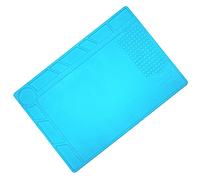 Hemobllo Silicone Repair Bench Mat for Phone Repair Platform Heat Insulation Working Mat Parts Pad Blue Material