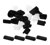 Hemobllo Silicone USB Port Cover Plug Set with Easy to Remove Feature 24pcs Black Dust Protector Random Color for Computer and Motherboard Interface for DIY and Desktop Computers