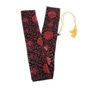Hemobllo Silk Martial Arts Sword Carrying Bag with Red Cloud Pattern Taichi Sword Storage Case for Travel and Training 53-inch Long