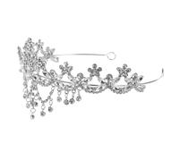 Hemobllo Silver Crystal Bridal Tiara Crown for Women and Elegant Wedding Headpiece with Luxurious Baroque Design Princess Hair Accessory for Prom Pageant Birthday and Costume Parties