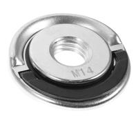 Hemobllo Silver Steel Angle Grinder Locking Nut M14 Replacement Part for Processing and Jewelry Crafts, Sturdy Design to Performance and Resist Deformation
