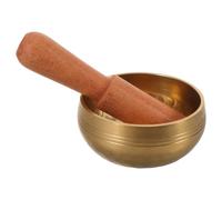 Hemobllo Singing Bowl for Pure Sound Experience with Hammered Pattern Handheld 8cm Tibetan Crafted from Copper and Wood and Chakra Balance, for Meditation and Mindfulness at Home or Travel