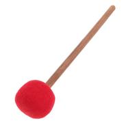 Hemobllo Singing Bowl Mallet Wooden Percussion Stick Red Felted Wool Small Thick for Meditation Sound Therapy Energy Cleansing and Chakra Balancing
