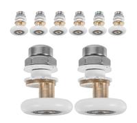 Hemobllo Sliding Shower Door Rollers 8Pcs 25Mm Shower Screen Wheel Runners with Eccentric Bearing for Bathroom Glass Doors and DIY Installation