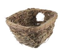 Hemobllo Small Animal Hut Hand-Woven Grass Nest Pastoral Style Sleeping Bed for Rabbits Guinea Pigs Hamsters Chinchillas