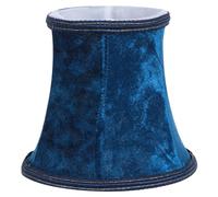 Hemobllo Small Clip On Lamp Shade - Chandelier Lamp Shade Velvet Fabric Lampshade Clip On Bulb Replacement for Table Lamp Floor Lamp, 3x5x4 Inch, Dark Blue