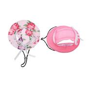 Hemobllo Small Dog Sun Protection Hat 2Pcs Round Mesh Visor Caps with Ear Holes for Outdoor Use Pug Chihuahua Shih Tzu Yorkshire Terriers