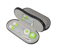 Hemobllo Small Storage Design Trips Glasses Travel Business and for Light Black Leather Lens Box with Mirror Two-in-one Case