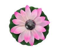 Hemobllo Solar Powered LED Lotus Pool Lights, Colorful Floating Flower Decoration Lights for Outdoor Garden Landscape, Waterproof Solar Battery Path Lighting Random Color