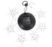 Hemobllo Solar Wind Chime Outdoor Hanging Light with Star Design, Lightweight Abs Material, for Porch and Outdoor Trips, Decorative Solar Lights for Front Yard and Garden