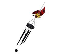 Hemobllo Solar Wind Chimes Garden Lights with Red Bird Design, Iron Material, Handheld Energy Saving Outdoor Garden Decor for Daily Life and Patio