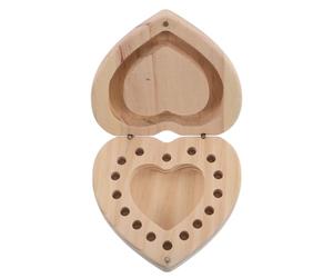 Hemobllo Solid Wood Essential Oil Box Heart-Shaped Capsule Storage Holder with Organized Grids for Aromatherapy at Home and-The-Go