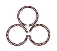 Hemobllo Sound Hole Rosette Guitar Rosette Accessories 3pcs Wooden Decorative Black Colour Sturdy and Not Easy to Crack for Acoustic Classical Guitars