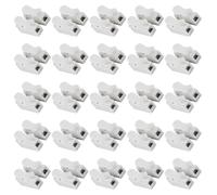 Hemobllo Spring Terminal Block for Lighting and Automotive Wiring Applications 25pcs Electrical Cable Quick Connectors Lightweight Nylon and Steel Material Easy to Install