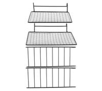 Hemobllo Stainless Steel Bird Perch Platform, Grid Mesh Platform with Climbing Ladder, 4 Pcs, Easy Installation for Birdcage and Budgies
