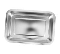Hemobllo Stainless Steel Cat Litter Tray Metal Open Design Portable Kitten Litter Box for Home Office Pet Use Scratch Resistant Easy to Clean