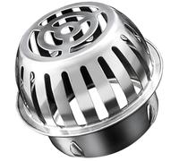 Hemobllo Stainless Steel Downspout Guard 2Pcs Universal Leaf Strainer for Roof Balcony Floor Drain Anti-Clogging Easy Clean 75Mm