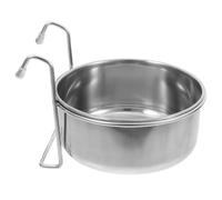 Hemobllo Stainless Steel Hanging Pet Bowl for Dogs and Pets round Shape with Hanging Rack Sturdy and Easy to Clean Feeding Bowl to Keep Your Room Clean