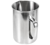 Hemobllo Stainless Steel Lab Beaker Measuring Jug 1000ml Silver Easy to Read Reusable Smooth Outer Wall for Laboratories of Scientific Research and Latte Art