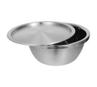 Hemobllo Stainless Steel Mixing Bowl for Salad Rice Large Capacity Silver | Indoor Outdoor Use, Lightweight Stackable Design, Baking Serving Storage Holder, Portable Silver Finish
