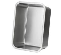 Hemobllo Stainless Steel Rectangular Steam Rice Plate 40x30x7cm 5l Anti-Rust Food Storage Tray Multi-Function Serving Dish for Home Kitchen and Buffet