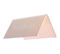Hemobllo Stainless Steel Reserved Table Signs for Restaurants and Bars Highly Visible Table Identification Markers Rose Gold Finish for Weddings and Parties