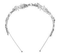Hemobllo Star Headpiece for Brides and Bridesmaids Alloy Silver Bridal Hair Crown Star Headband Elegant Rhinestone Wedding Events