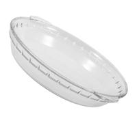 Hemobllo Sturdy Glass Microwave Cover round Shape, Easy to Clean and Dishwasher Safe, as Glass Bakeware and Pie Plate for Baking Dishes and Food Serving in Kitchen