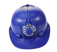 Hemobllo Sturdy Hard Hat Solar Cooling Fan Sunshade Safety Helmet for Construction Workers Outdoor Work UV Protection Impact-Resistant Ventilated Summer Cap