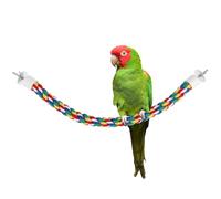 Hemobllo Sturdy Parrot Cotton Rope Climbing for Birds with Stainless Steel Fittings, Easy to Fit into Size Cage, for Home Use to Boredom and Add Visual Interest