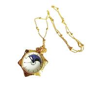 Hemobllo Stylish Golden Pentacle Moon Pocket Watch Elegant Hanging Clock for Outdoor Activities and Special Occasions