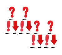 Hemobllo Symbol Hair Accessories Red Hair Clips Set Question Mark 12pcs Exclamation Mark Arrow Shaped Side Snap Decorative for Women for Daily Styling and Parties